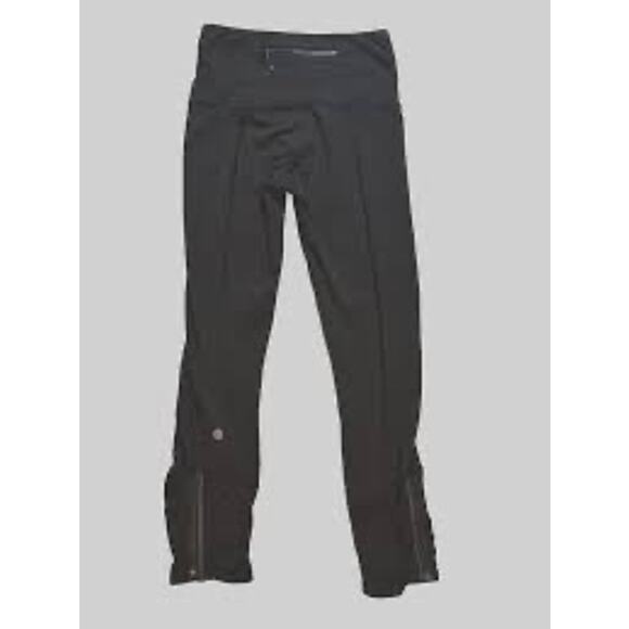 LULULEMON Black  Runday Crop Running Tights-Size 4 - Picture 1 of 5